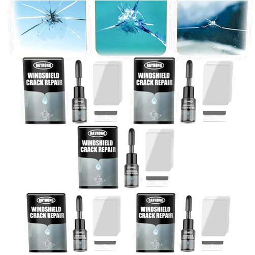 Generic Windshield Crack Repair Kit, Car Windshield Crack Repair Fluid, Glass Crack Repair Liquid, Windshield Repair Kit (5Pcs)