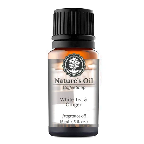 Nature's Oil White Tea & Ginger Fragrance Oil (15ml) for Diffusers, Soap Making, Candles, Lotion, Home Scents, Linen Spray, Bath Bombs, Slime