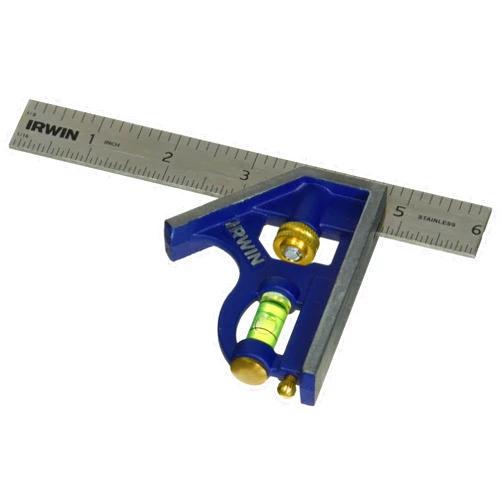 IRWIN Tools Combination Square, Metal-Body, 6-Inch (1794468), Blue