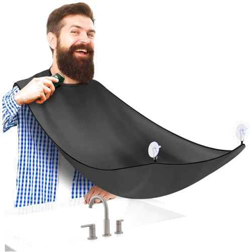 HUPBIPY Beard Bib Apron Hair Catcher for Shaving Non-Stick Shave Cape Grooming Accessories Gifts for Men Husband Father
