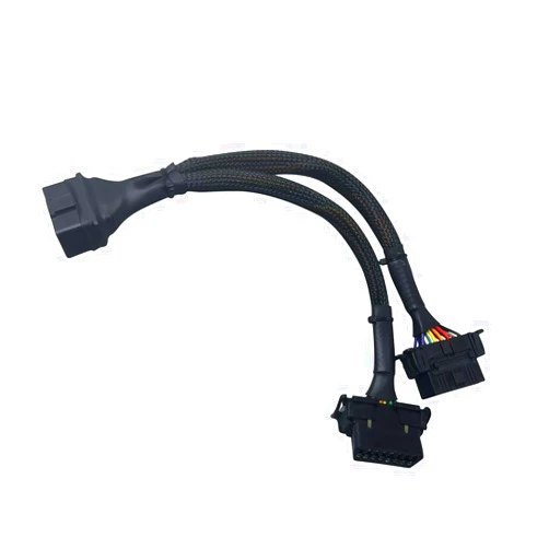 KITUREK OBD2 Splitter Extension Cable Adapter, 16 Pin OBDII Extension 1 Male to 2 Female Extender Cord Adapter, Underdash Splitter Cable for Most Vehicles