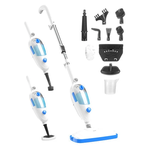 Neugo Steam Mop for Floor Cleaning, 10in1 Multi Purpose Handheld Steamer Cleaner Detachable for Vinyl, Laminate, Carpet, Tile Hard Floor Grout w/ 2 pad, 23ft Cord, 15oz Tank, Adjustable Steam & Height