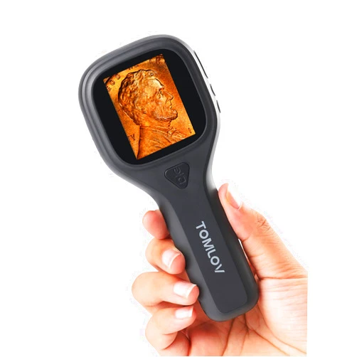 TOMLOV P10 Evo Handheld Close-Up Microscope: 20X Digital Coin Microscope for Adults Kids, LED Lighted Magnifier with 2