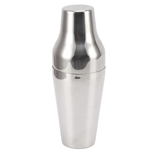 Sunicon Stainless Steel Cocktail Shaker French Style 2 Section Martini Mixer Drink Shaker For Bar Home Camping Picnic (Silver)