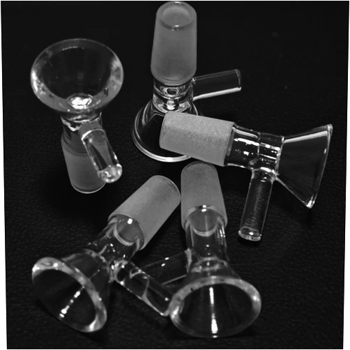 Generic 5 Pack Glass Funnel, 14mm Glass Tube Filter with Handle, Scientific Test Funnel Down Stem for Labs, Home and Kitchen, clear