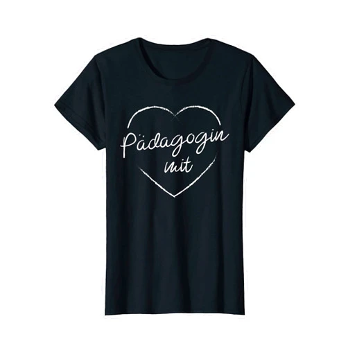 Pädagogin Mit Herz Erzieherin Kiga Kita Geschenk Womens Educational with Heart Child Mother Teacher Gift Idea T-Shirt