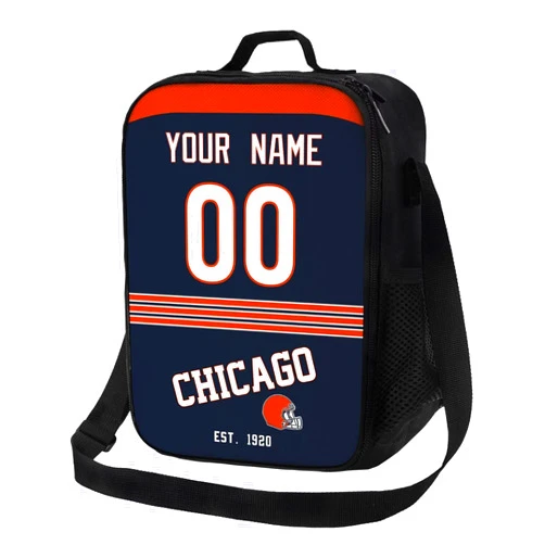 ANTKING Chicago Lunch Bag Custom Name Number Lunch Box for Men Women Youth Gifts