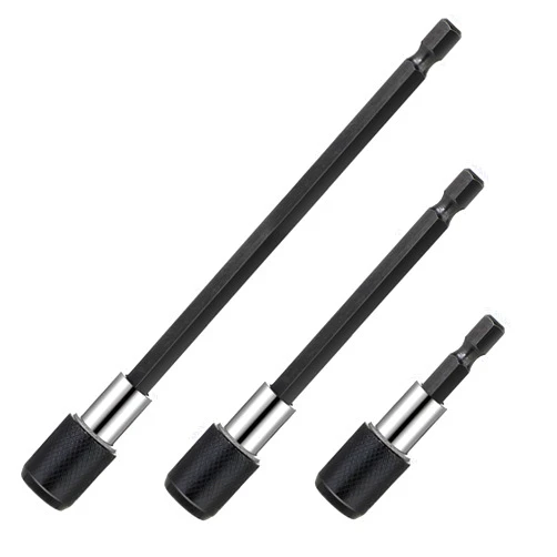 KALIONE 3Pcs Drill Bit Extender Set, 1/4 Inch Magnetic Drill Bit Holder Tool Kit, Hex Shank Fast Change Holder, 2.5