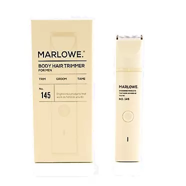 MARLOWE. M BLEND Marlowe. No. 145 Body Hair Trimmer for Men, Desert Sand, Lightweight Waterproof Personal Groomer, Ceramic Blades, Adjustable Comb Lengths & Rechargeable Battery for Head to Toe Male Grooming