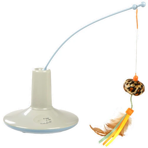 SmartyKat Instincts Wild Wand Teaser Interactive Automatic Cat Toy, Battery-Powered - Gray, One Size