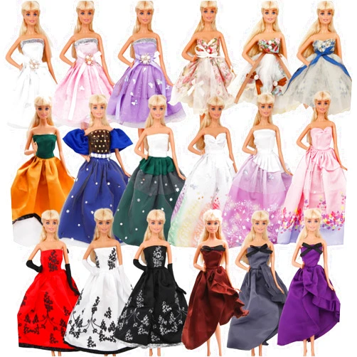 Ztweden Doll Dress Set with Handmade Doll Clothes Wedding Party Dresses Gown includes Gloves for 11.5 Inch Girl Doll（6 Styles）
