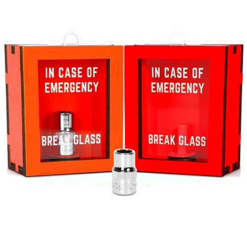 JULEASEL In Case of Emergency 10mm Socket, 2 Pack 10mm Emergency Socket Kits- Car Guy Gift - Garage Wall Art - Workshop Decor - Workshop Décor Socket Organizer, White Elephant Gifts Exchange