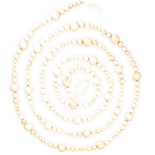 Boao 1 Piece Wooden Beaded Garland 10 Feet Rustic Farmhouse Bead Wall Hanging Decor Country Natural Tree Garland Decorative Wall Hanging Prayer Beads for Christmas Day (Beige)