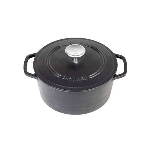 Brio Product Group Marquette Castings 4 qt. Enameled Cast Iron Dutch Oven (Matte Black)