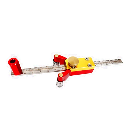 Aitoserlea DIY Linear Arc Scriber 3in1 Adjustable Precision Woodworking Wheel Marking Gauge Carpentry Tools Parallel Line Drawing Tools