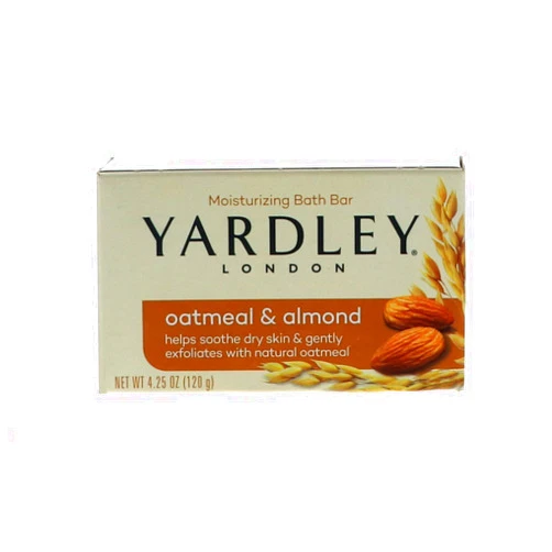 Yardley London Moisturizing Bar Oatmeal & Almond with Natural Oats 4.25 oz (Pack of 2)