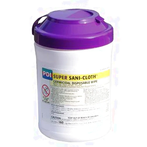 SANI CLOTH Super Sani-Cloth PT# Q55172- Disinfectant Wipes Alcohol 6 X 6-3/4 Inch, 160 Count Canister
