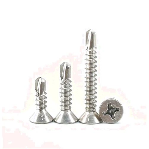 DINGGUANGHE-Lag Bolts Lag Bolts ST3.5 ST4.2 ST4.8 ST5.5 ST6.3 Cross Recessed Countersunk Head Self-Drilling Tapping Screws Stainless Steel Screw Tap Bolts (Size : ST5.5x50 15pcs)