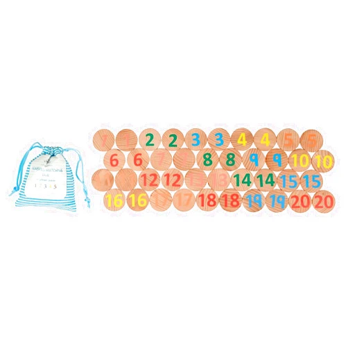 THE FRECKLED FROG Matching Pairs | Numbers | Set of 40 | Ages 2+ | Wooden Memory Game | Match Numbers 1-20 | Counting Toy for Kids