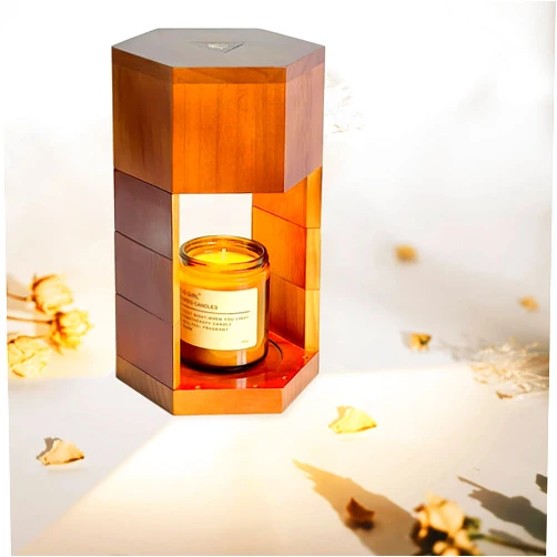 Tehoi Hexagonal wooden candle lamps