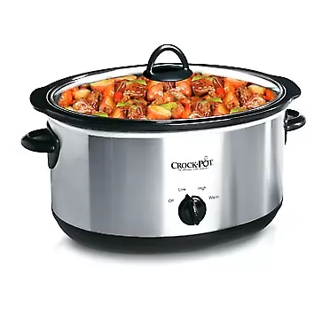 Crock-Pot SCV700SS Stainless Steel 7-Quart Oval Manual Slow Cooker, 7 Quart (Renewed) 7 Quart Manual Stainless Steel
