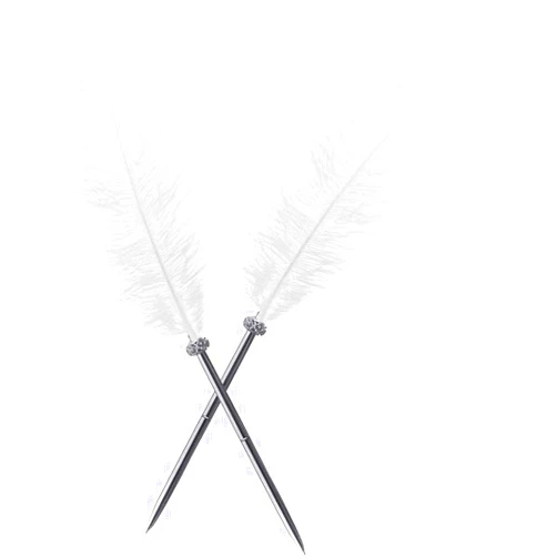 Simple polymer 2 Pcs Feather Pen Black Ink Ballpoint Pen Vintage Feather Quill Wedding Signing Pen for Wedding Bridal or Student School Writing Wedding Signature Pen (White)