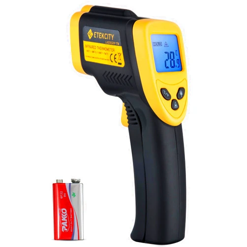 Etekcity Infrared Thermometer 774 (Not for Human) Temperature Gun Non-Contact for Cooking, Home Repairs, Maintenance -58℉ to 716℉ (-50℃ to 380℃), Yellow and Black Yellow 774