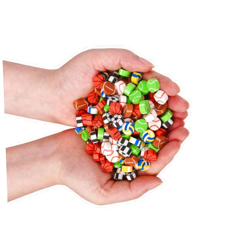 QDXATIVP 300PCS Mini Cute Pencil Erasers for Kids (Ball, Small)