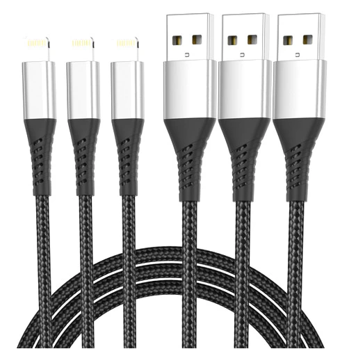 Umefly iPhone Charger Fast Charging Lightning Cable 3FT 3-Pack, [Apple MFi Certified] Nylon Braided USB A to Lightning Charger Cables for iPhone 14 13 12 11 Pro Max XS X XR SE 8 7 6 Plus and Airpods