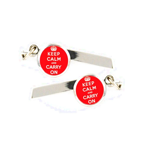 Liucy Lu Keep Calm and Carry On Safety Whistle Keychain