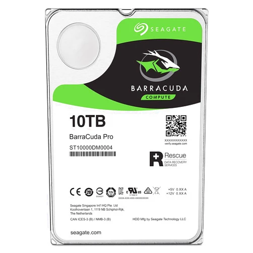 Seagate BarraCuda Pro 10TB Internal Hard Drive Performance HDD – 3.5 Inch SATA 6 Gb/s 7200 RPM 256MB Cache for Computer Desktop PC, Data Recovery (ST10000DM0004)