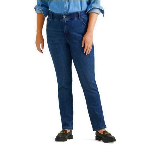 Lee womens Plus Size Ultra Lux Comfort With Flex Motion Straight Leg Jean