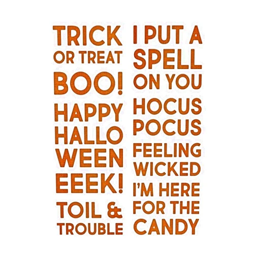 Sizzix Sizzx Thinlits Die Set 9PK Bold Text Halloween by Tim Holtz | 665995 | Chapter 3 2022, One Size, Multicolor