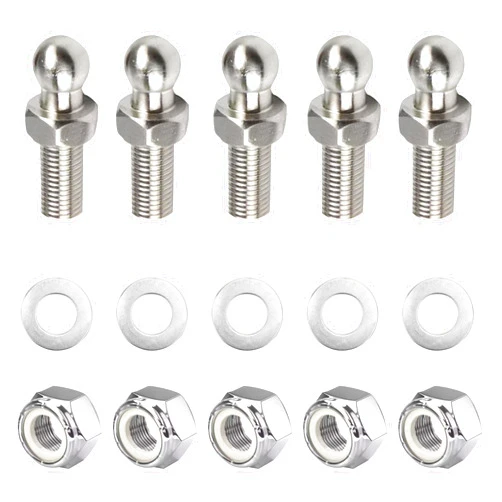 Apalie 5Pack 10mm Ball Studs with Hardware with 5/16-18 Thread x 1/2