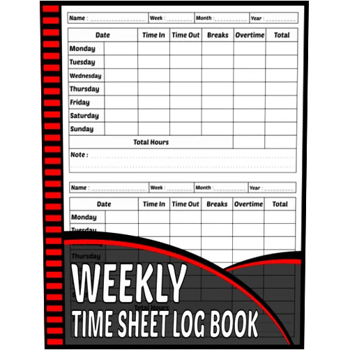 Baymed Tayeb WEEKLY Time Sheet Log Book: Weekly Timesheet Log Book with 238 Weeks To Record & Track Worked Hours For Personal Use & Small Businesses | Undated Employee Time Sheets
