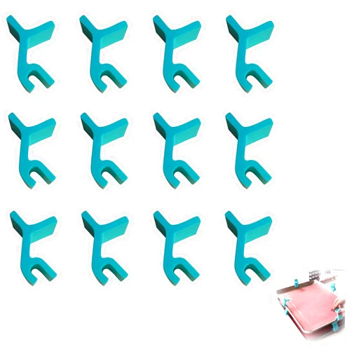 Generic Baking Sheet Stacker,Tray Stackers For Sheet Pans,Universal Baking Sheet Pan Stackers,Tray Stackers,Cookie Trays for Canteens (Blue, 12PCS)