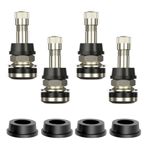 Deemars 4 Pieces TR-416 Metal Valve Stems Outer Mount, Metal Valve Stems Fits 0.453 and 0.625 Inch Rim Holes 1-1/2