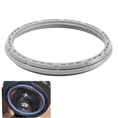 SHUJUKU 1 Pc Silicone Pressure Rice Cooker Gasket Fits for 6-Cup CUCKOO IH Pressure Rice Cooker CCP-DH06, Replacement Dual Motion Rubber Packing Ring, Replacement Rubber Packing/Gasket, for Rice Cookers