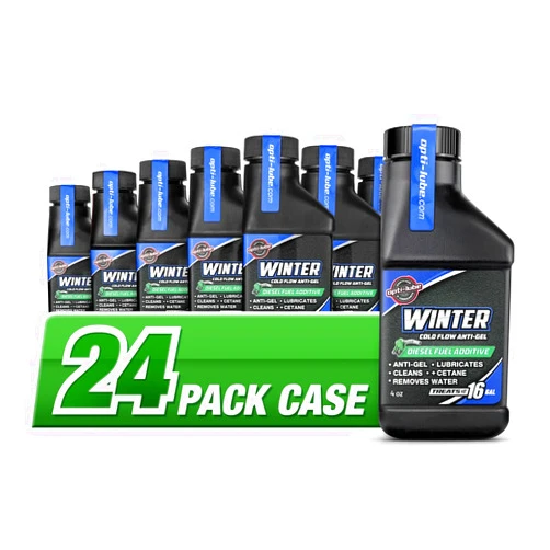 Opti-Lube Winter Anti-Gel Diesel Fuel ADDITIVE: 4oz Bottles (24 Pack Case)