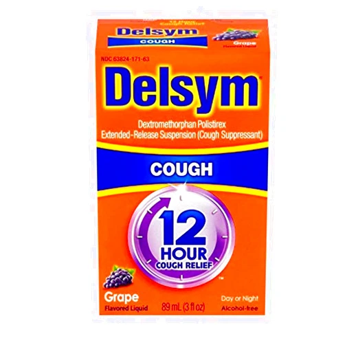 Delsym Adult 12 Hour Grape Cough Syrup, 3 oz