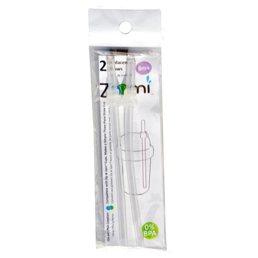 NuSpin Kids Zoomi Replacement Straw Set, 2 Straws