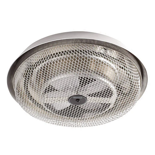 Broan-NuTone 157 Low-Profile Fan-Forced Ceiling Heater, Enclosed Sheath Element for Bathroom, Kitchen, and Home, Standard, Satin Aluminum