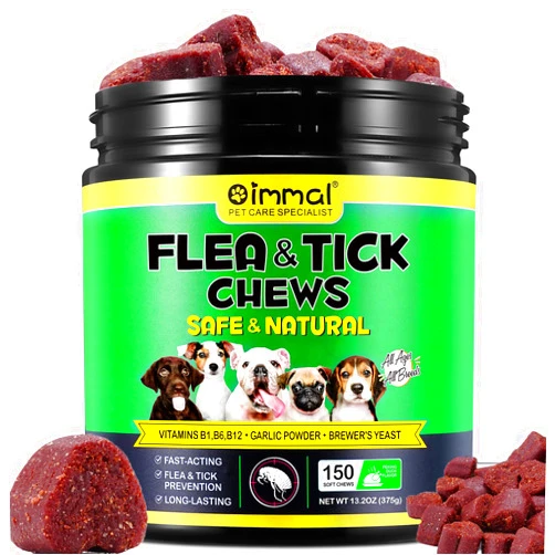 SDJUFEI Flea & Tick Prevention for Dogs Chewable, Natural Flea and Tick Supplement for Dogs, Flea and Tick Chews for Dogs, Oral Flea Pills for All Breeds and Ages Dogs02
