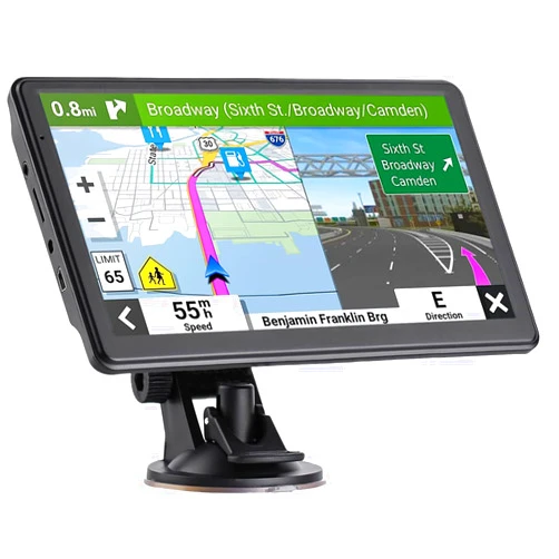 UNSXHIT GPS Navigation 7 inch Touch Screen for Car Trucks RV, 2024 Maps (Free Lifetime Updates), Truck GPS Commercial Drivers, Semi Trucker GPS Navigation System, Spoken Turn-by-Turn Directions