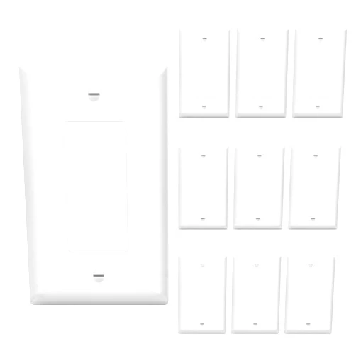 ENERLITES Decorator Light Switch or Receptacle Outlet Wall Plate, Gloss Finish, Mid-Size 1-Gang 4.88