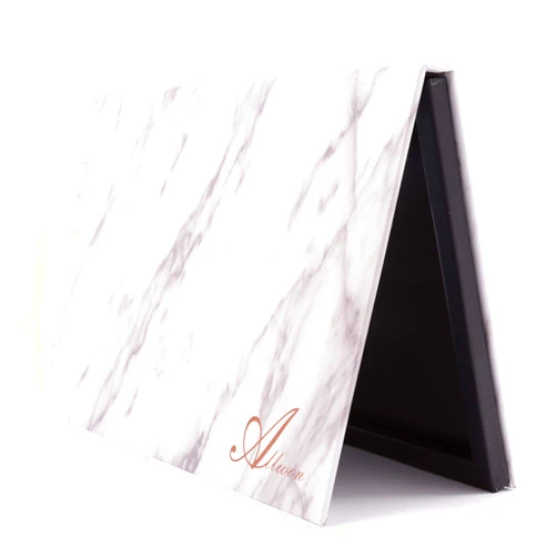 Allwon Magnetic Palette Marble Empty Makeup Palette with Mirror for Eyeshadow Lipstick Blush Powder (White)