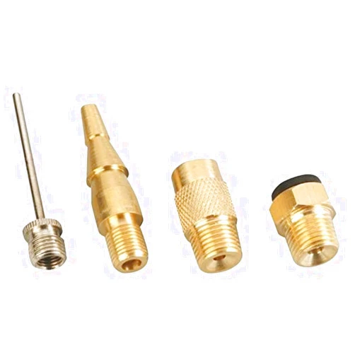 Rocky Mountain Goods Inflation Kit - Includes Inflating Pump Needle, Adapter, Tire Nozzle and Tapered Inflation Nozzle - Solid Metal and Made to Last