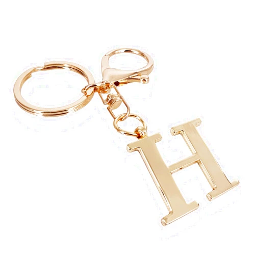 LAXPICOL Gold Letter A-Z Keychain for Women Bag Charms Purse Charms For Handbags Metal Alphabet Initial Letter Keychain