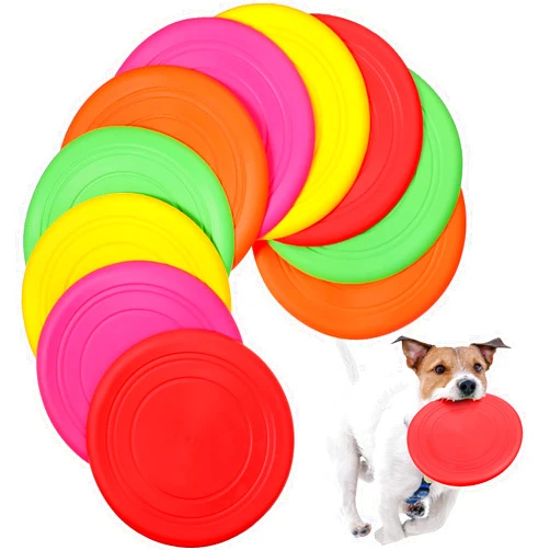 Chivao 15 Pack Dog Flying Disc Silicone Puppy Flyer Toy Soft Dog Floating Saucer Indestructible React Faster Training Interactive Toys for Small Medium Dog Puppy Outdoor Sport Toys, 5 Colors