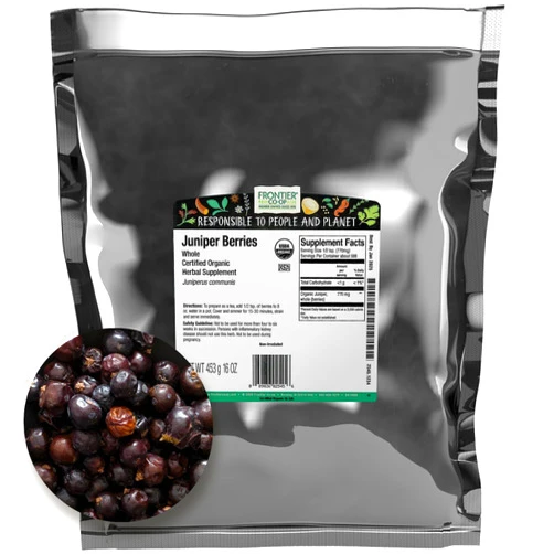 Frontier Co-op Organic Whole Juniper Berries 1lb